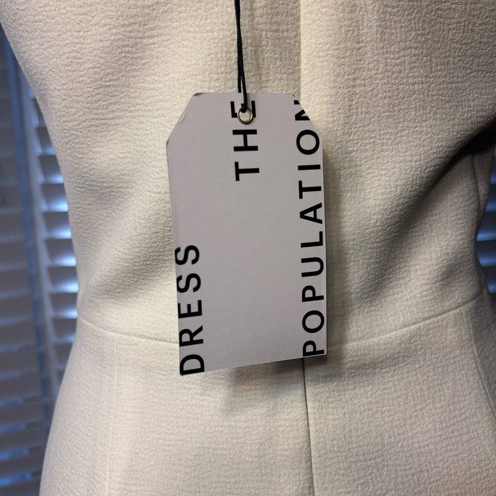 Rory Midi OFF white NWT SMALL Dress the Population$198.00 - Picture 11 of 13